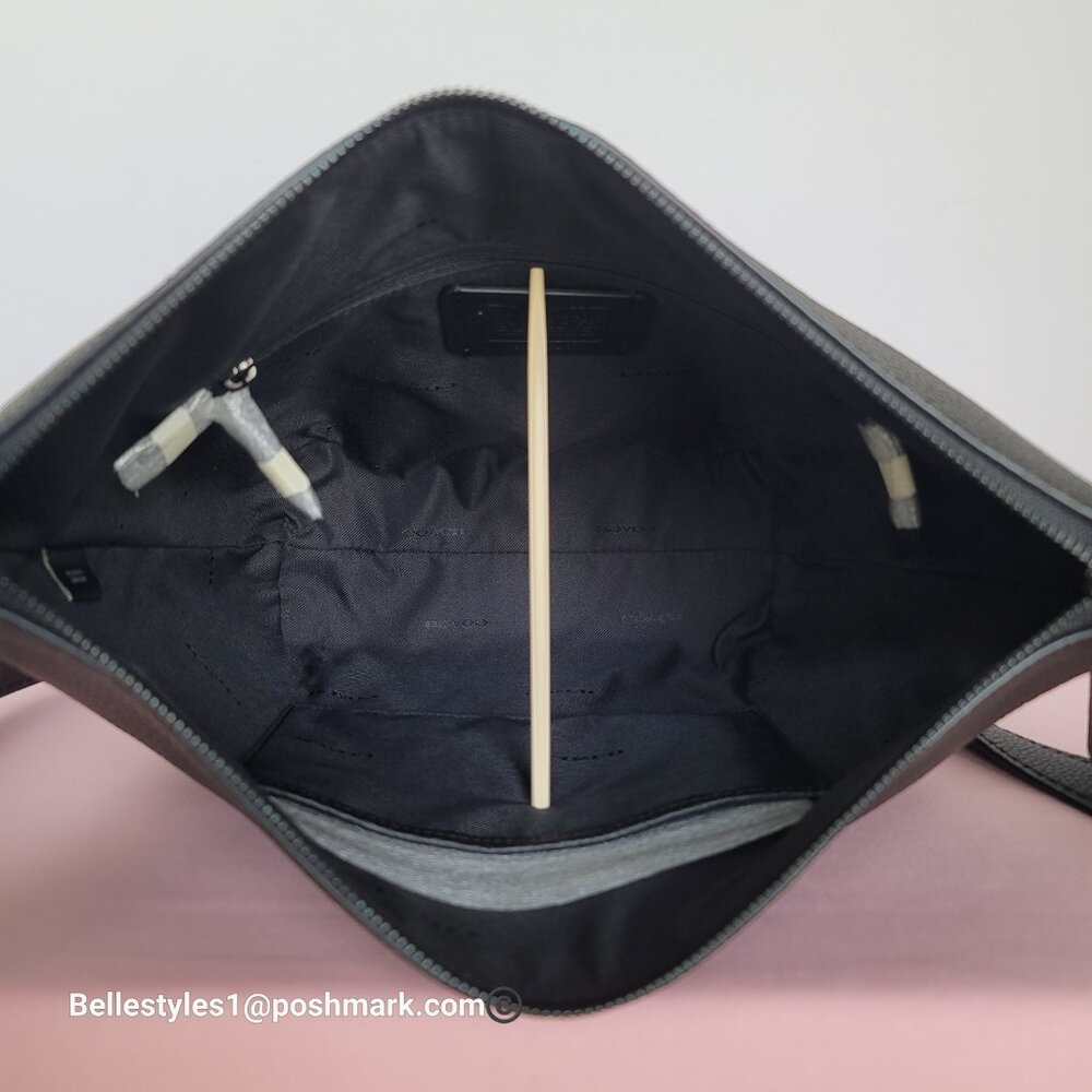 COACH Small Dufflette Pebbled Leather Crossbody Bag -Black color 🎈$189. - Picture 14 of 16